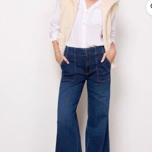 Kut From The Kloth Meg High Rise Wide Leg Jeans | Utility Patch Pockets | 14W